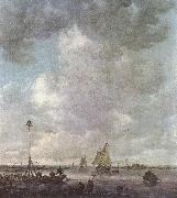 Jan van Goyen Marine Landscape with fishermen France oil painting reproduction